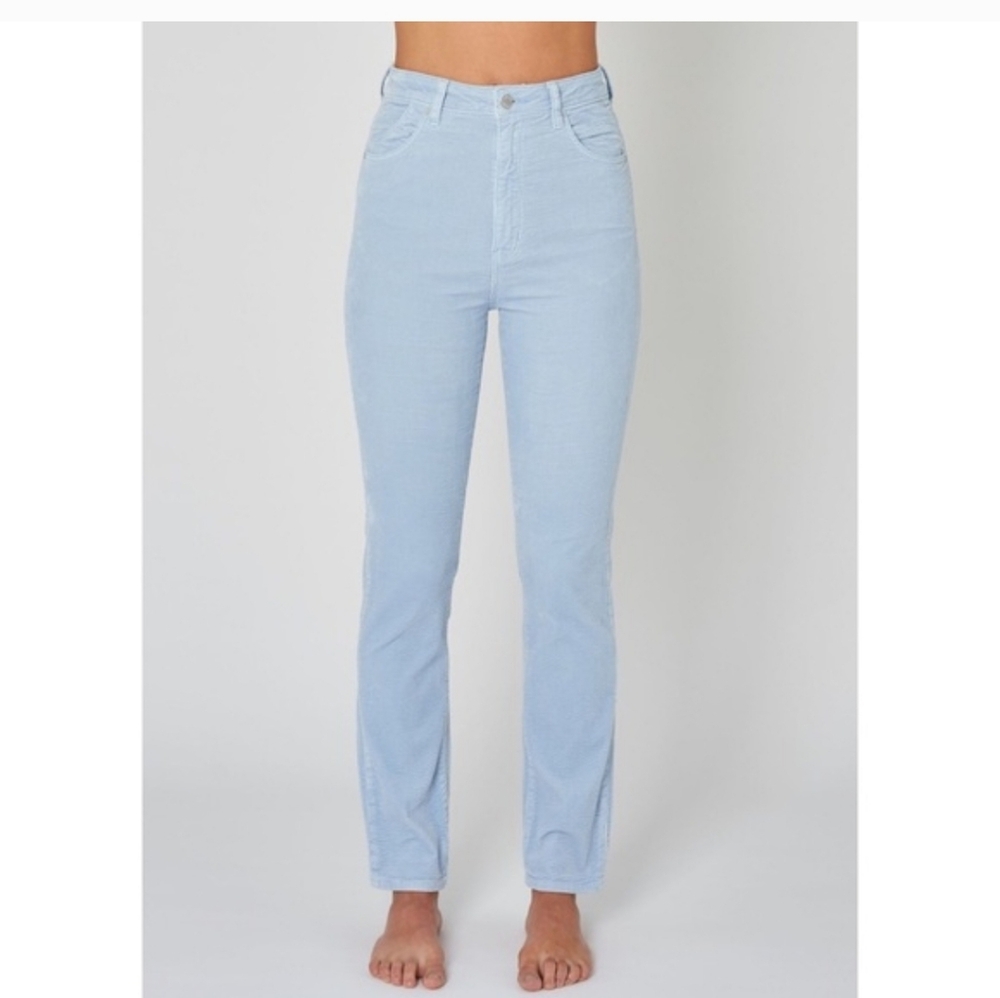NWT Rolla's Sky Blue Cord Dusters High Rise Slim Pants Size 30 - Picture 2 of 6